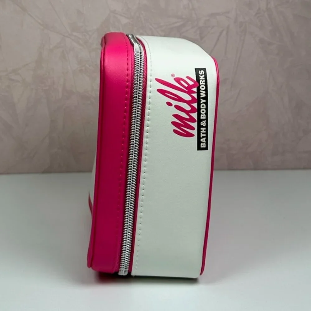 Bath & Body Works Milk Bar Cosmetic Bag w/2 coin wallets